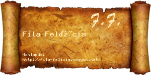 Fila Felícia névjegykártya